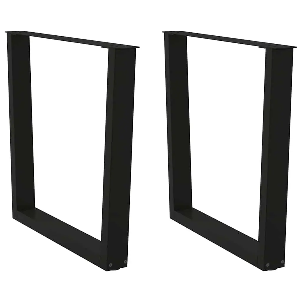 V-Shape Dining Table Legs Pair in Black
