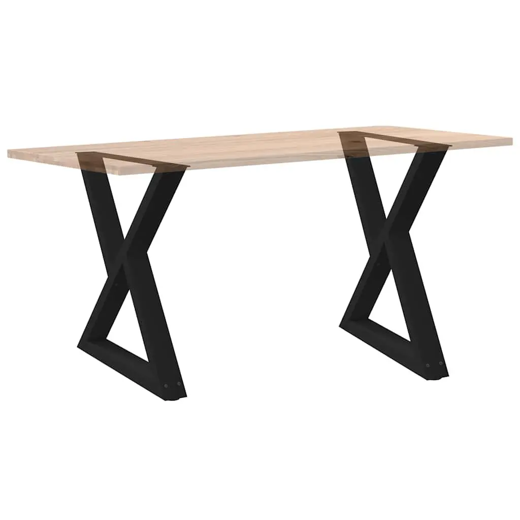 Black Steel Dining Table Legs with Adjustable Feet