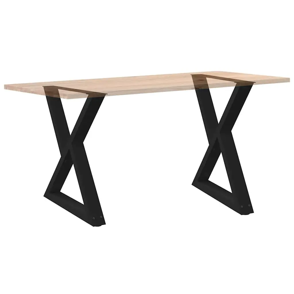 Adjustable Black Steel Dining Table Legs, 80x72-73.3cm