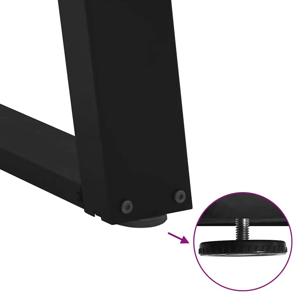 Dining Table Legs Steel U-Shaped 70x72-73cm Black 2 pcs
