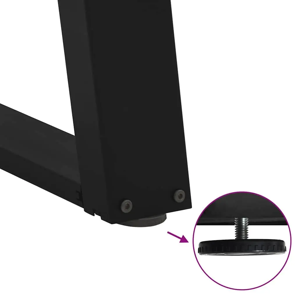U-Shaped Steel Dining Table Legs, Black, 2 pcs