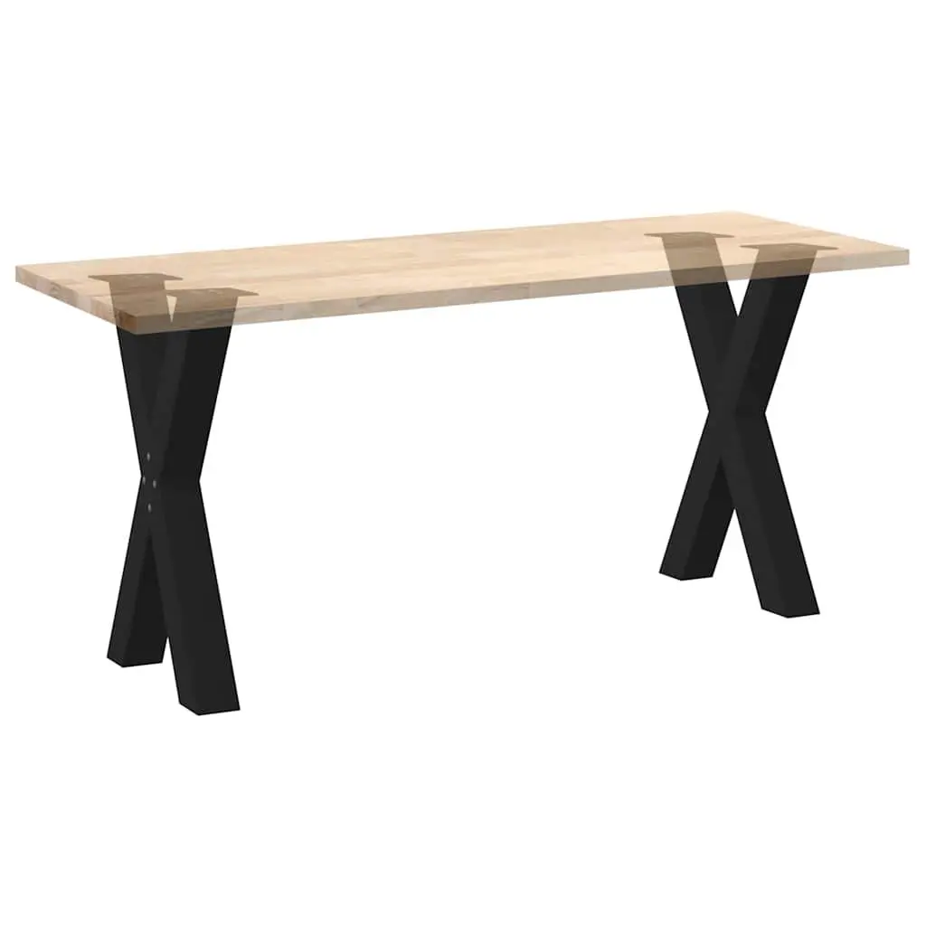 Dining Table Legs X-Shaped 2 pcs Black 60x72cm Steel Support Furniture