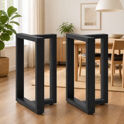 Heavy-Duty T-Shaped Dining Table Legs 2pcs in Black