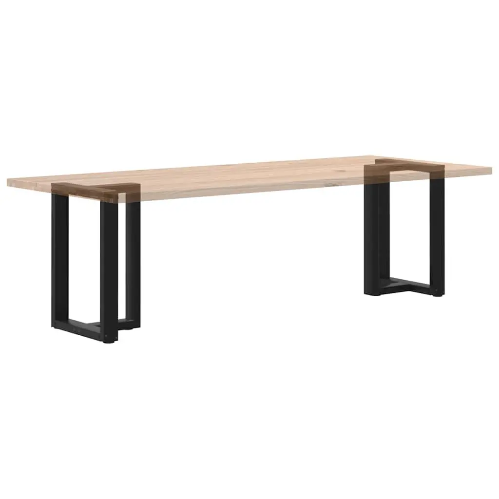 Dining Table Legs T-Shaped Black Powder-Coated Steel 2pcs