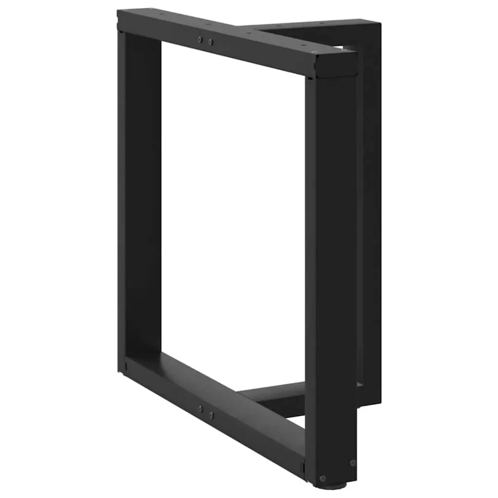 T-Shaped Dining Table Legs in Black Steel