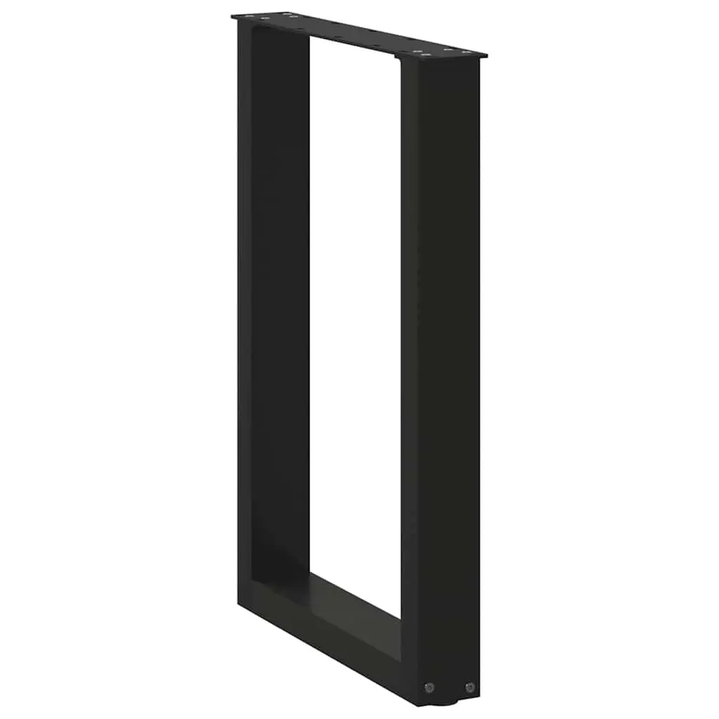 Dining Table Legs Steel Black 50x72-73cm U-Shaped Support Frame Pair