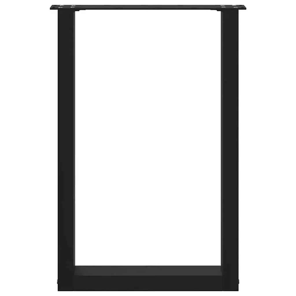 Dining Table Legs Steel Black 50x72-73cm U-Shaped Support Frame Pair