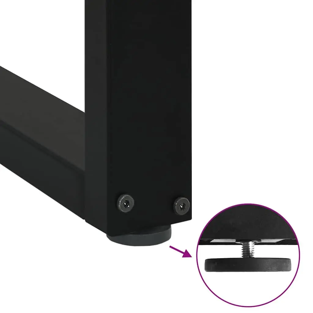 Dining Table Legs Steel Black 50x72-73cm U-Shaped Support Frame Pair