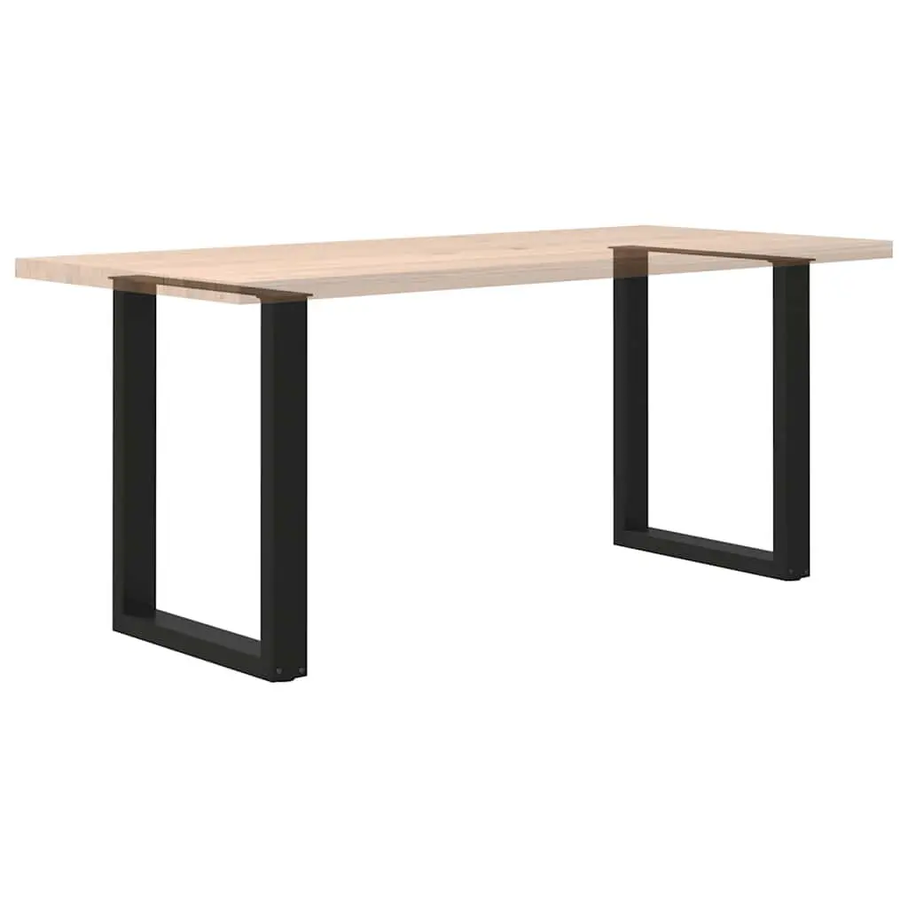 Adjustable U-Shaped Steel Dining Table Legs in Black
