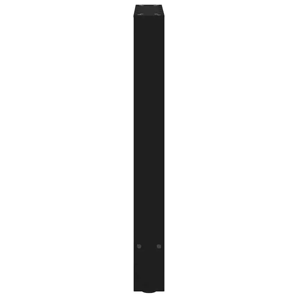 Dining Table Legs Black Steel Pair 60x72-73cm Square Design Adjustable Levelers