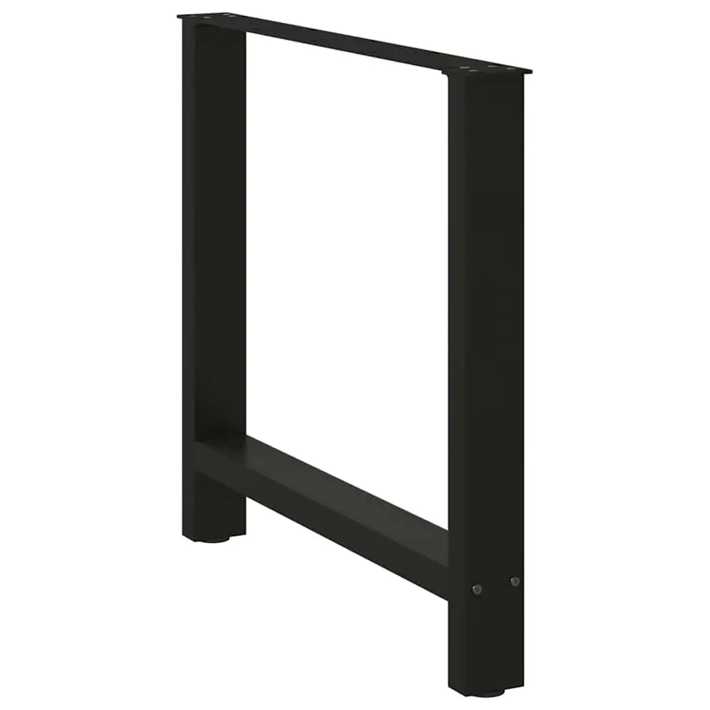 Black Steel Dining Table Legs with Adjustable Levelers