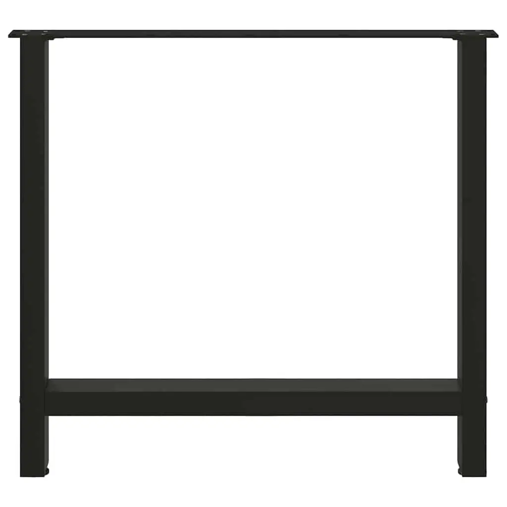 Black Steel Dining Table Legs with Adjustable Levelers