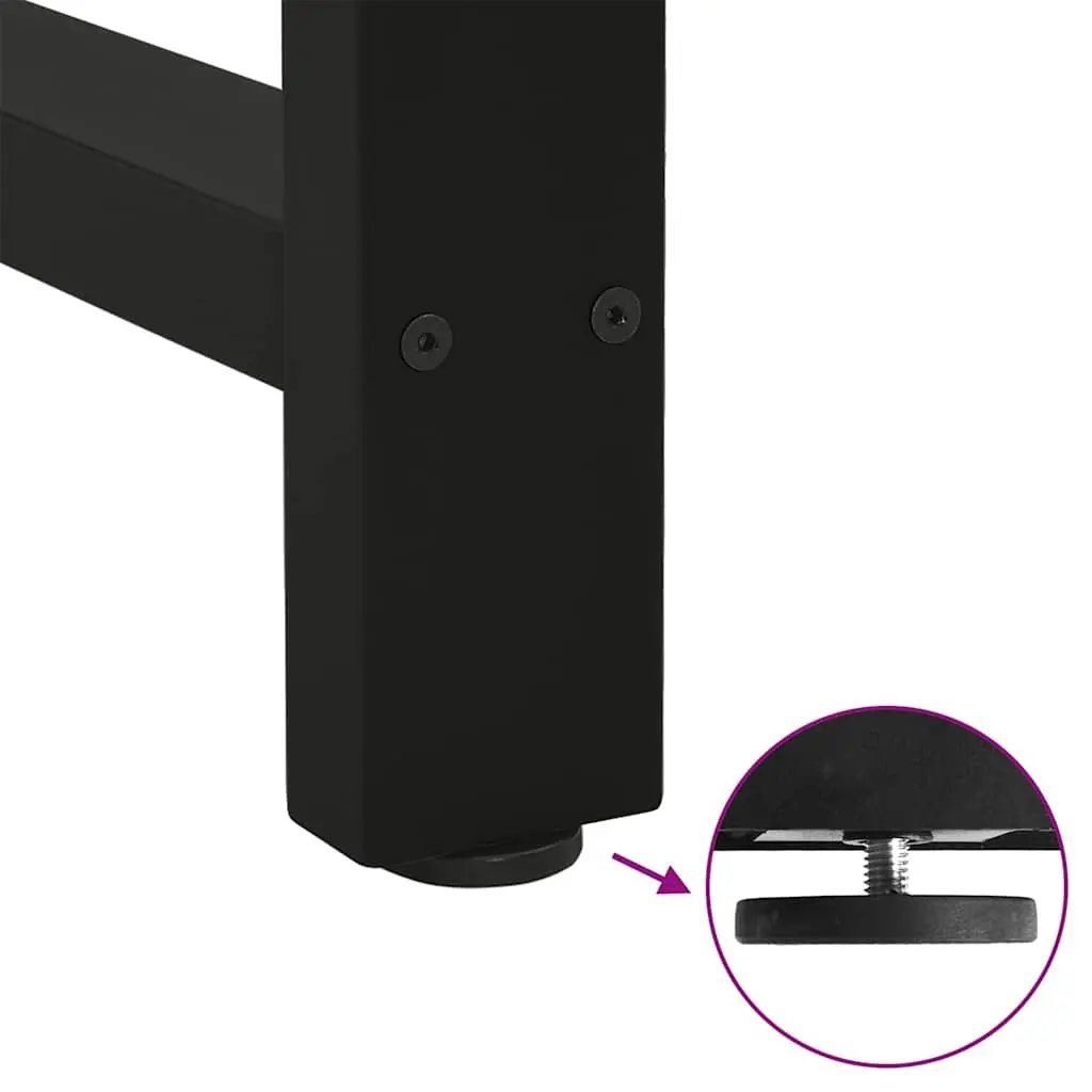 Black Steel Dining Table Legs with Adjustable Levelers