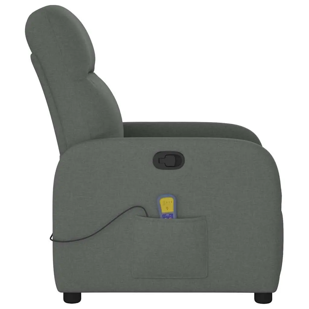 Grey Fabric Manual Reclining Massage Chair with 6 Points