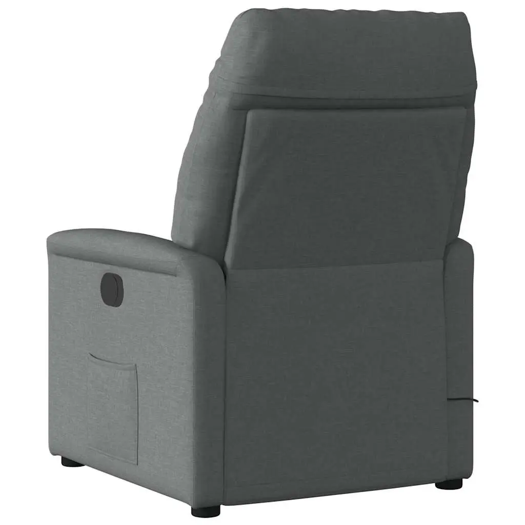 Grey Fabric Manual Reclining Massage Recliner Chair