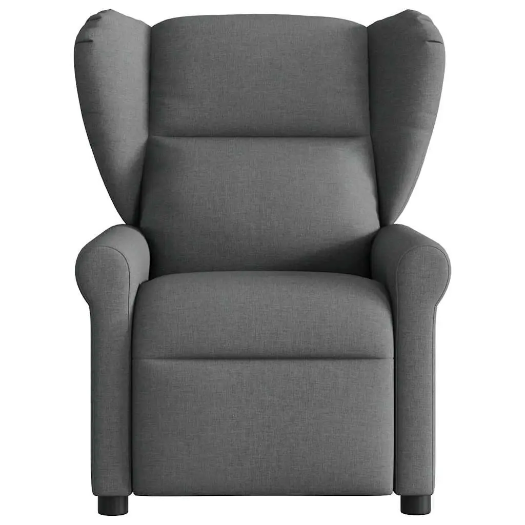 Grey Fabric Massage Recliner Chair with Manual Recline