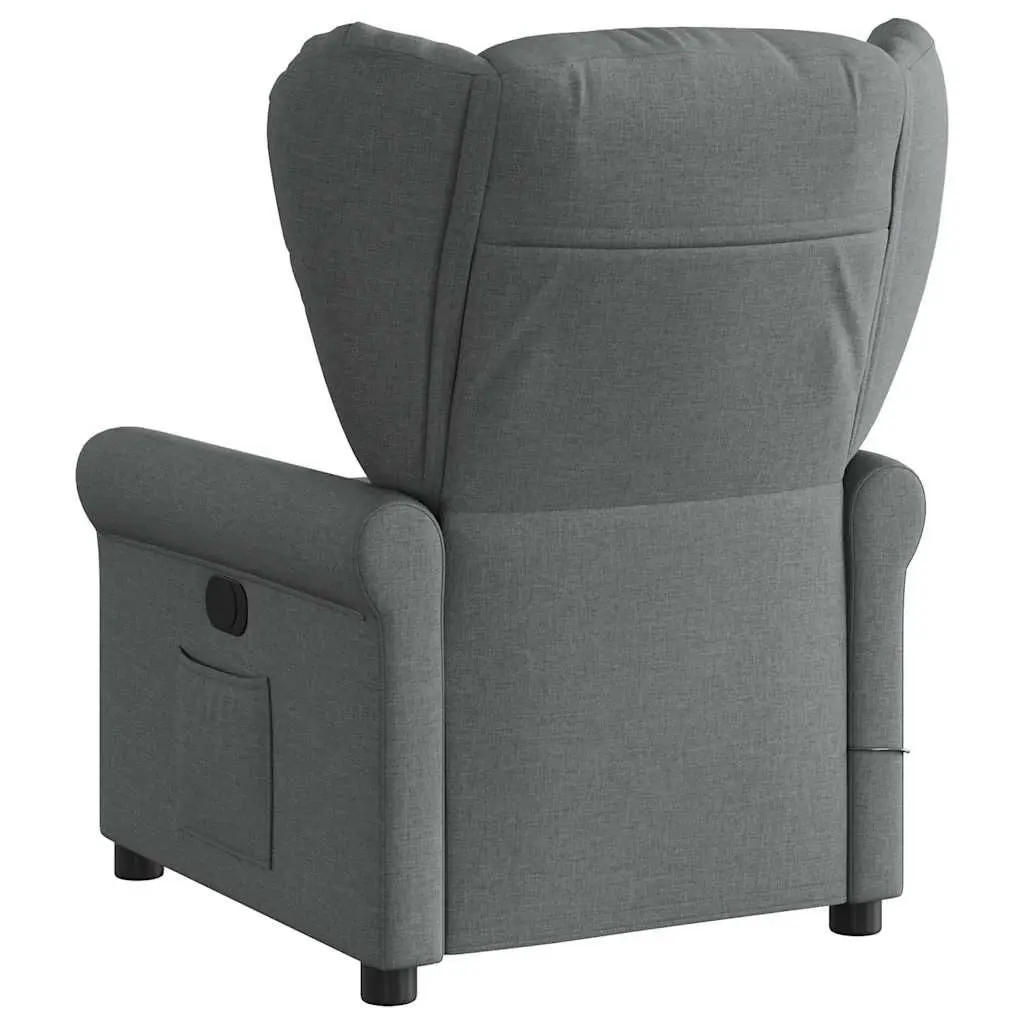 Grey Fabric Massage Recliner Chair with Manual Recline