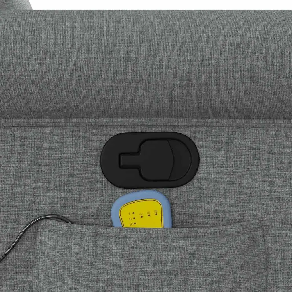 Grey Fabric Massage Recliner Chair with Manual Recline