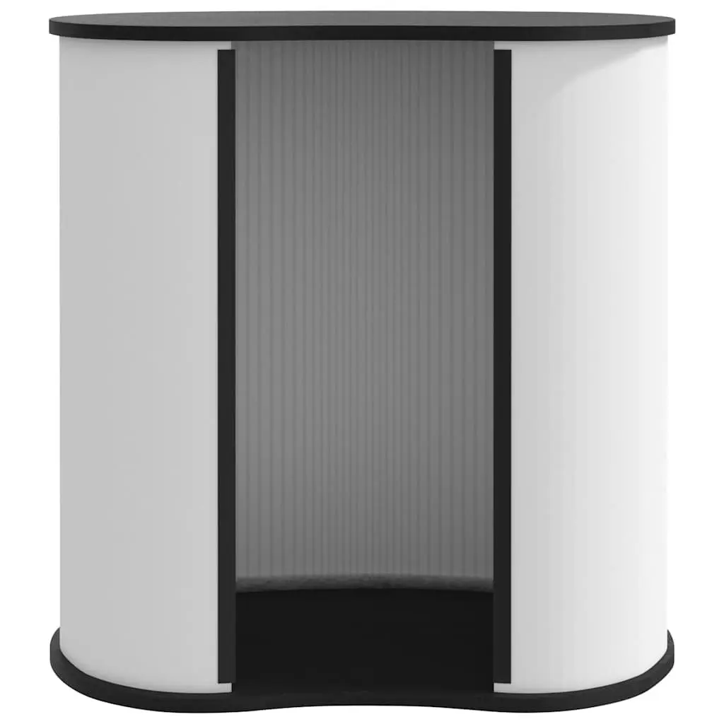 Trade Show Counter Engineered Wood 90x48x93cm White Foldable Portable Display