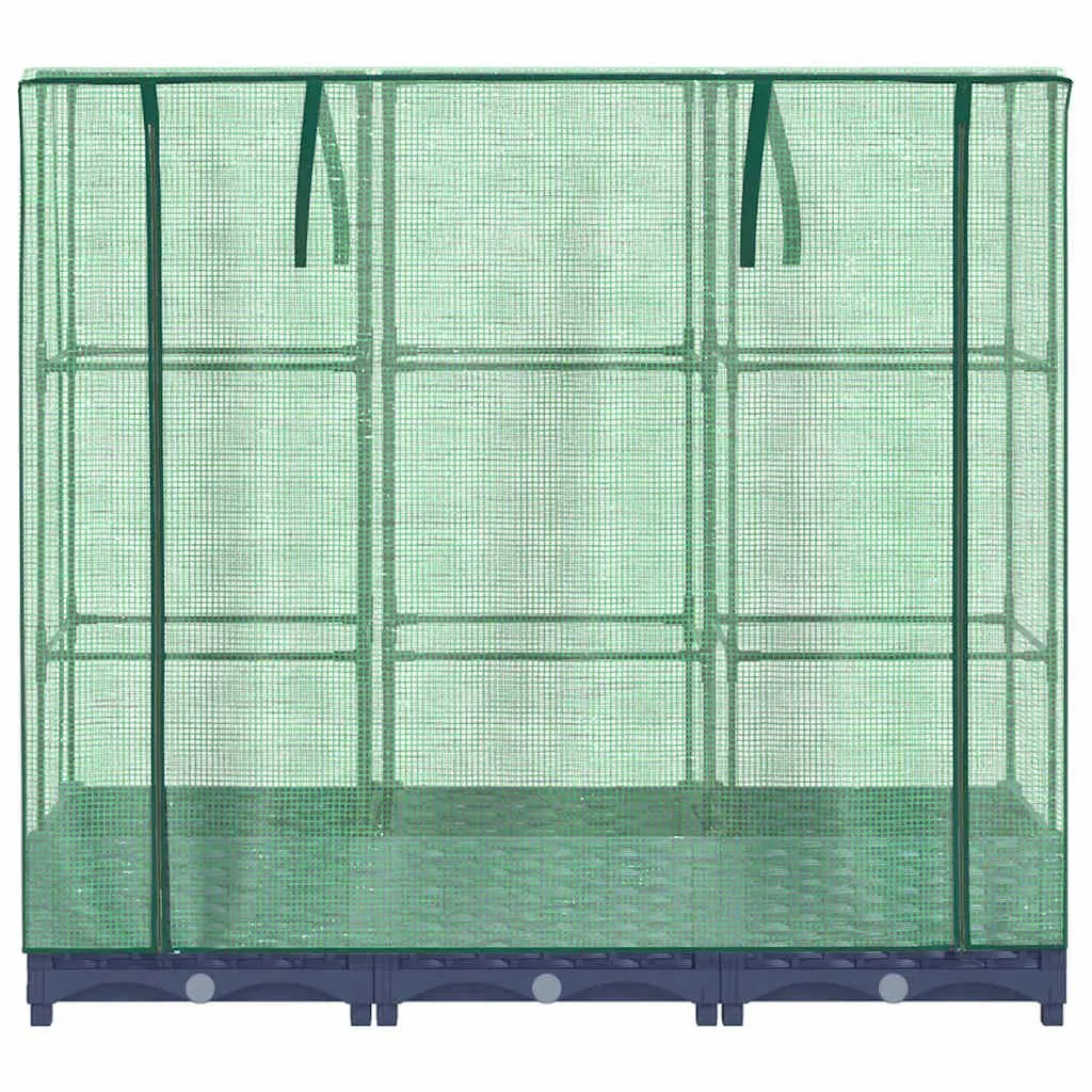 Raised Garden Bed Polypropylene Iron Tube 120 x 40 x 123 cm Grey