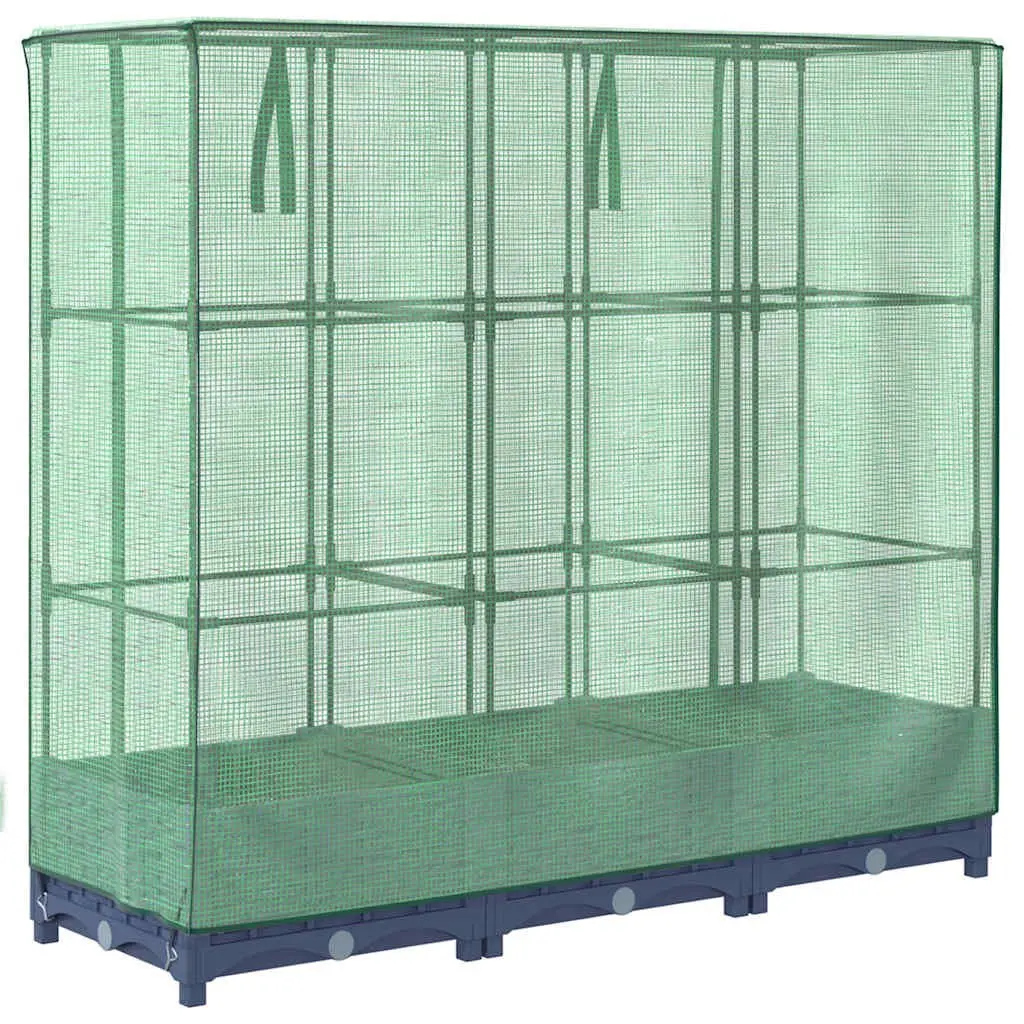 Raised Garden Bed Polypropylene Iron Tube 120 x 40 x 123 cm Grey