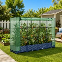 Durable Raised Bed Greenhouse Cover for Gardening 160x40x123cm