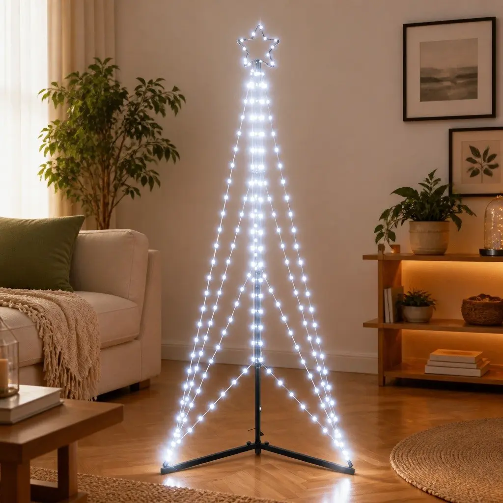 LED Christmas Tree 182cm with 363 Cold White Lights