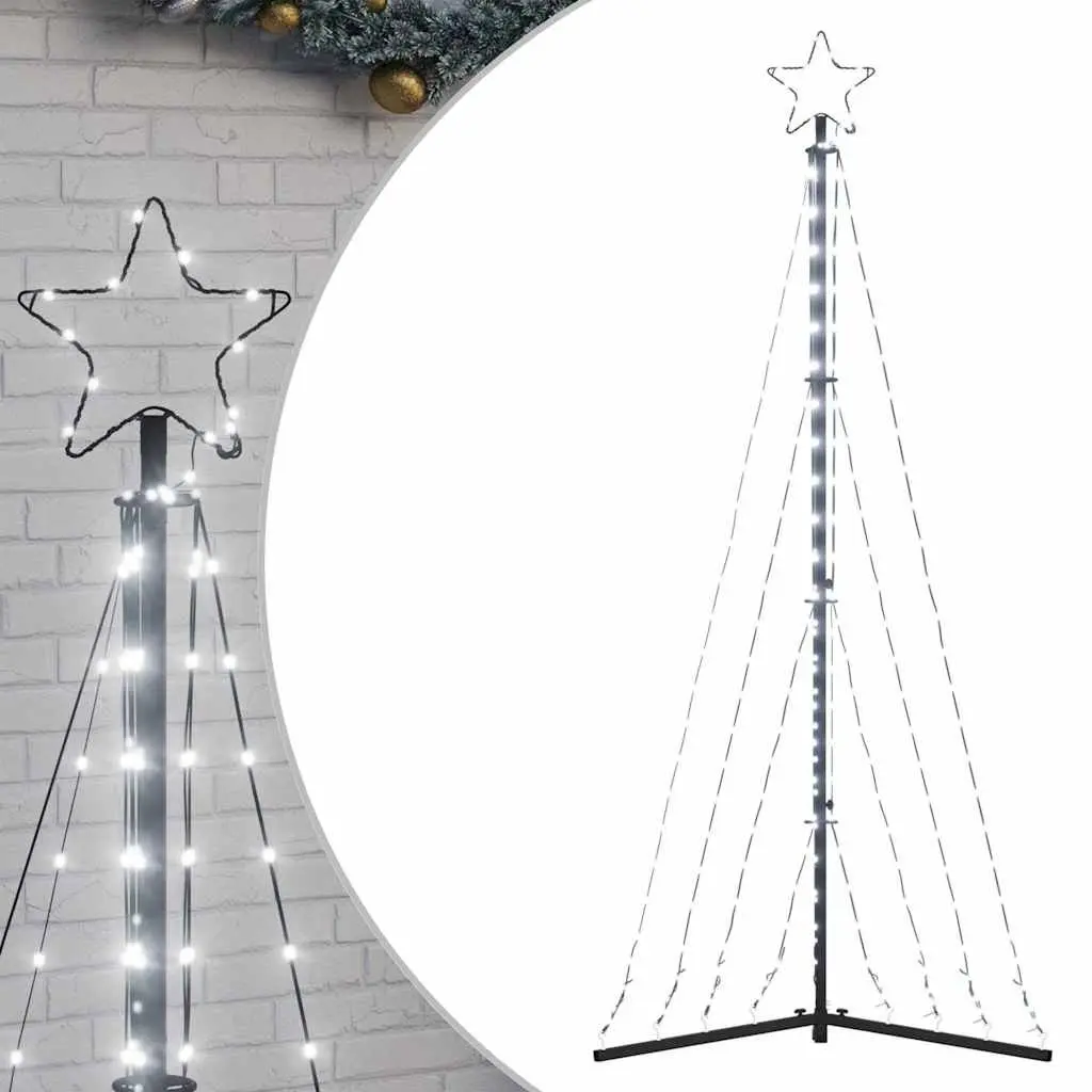 LED Christmas Tree 187cm Cold White 339 Lights