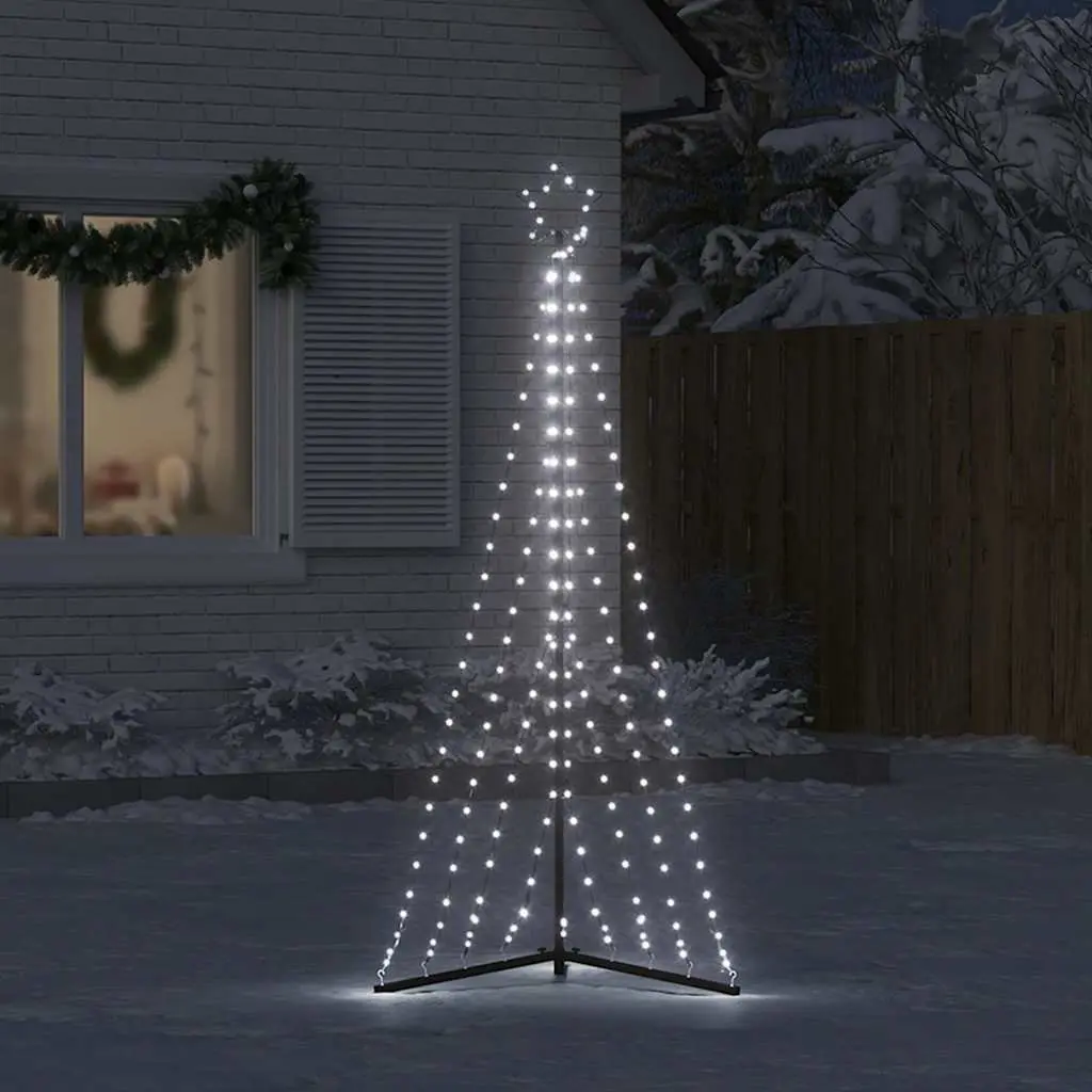 LED Christmas Tree 187cm Cold White 339 Lights
