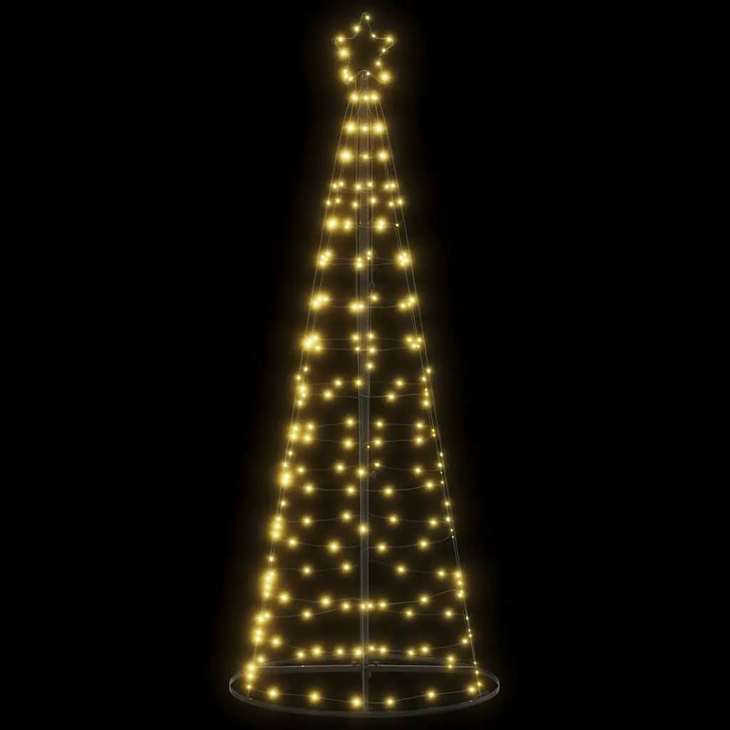 LED Christmas Tree 180cm Warm White 200 Lights Indoor Outdoor Seasonal Decoration