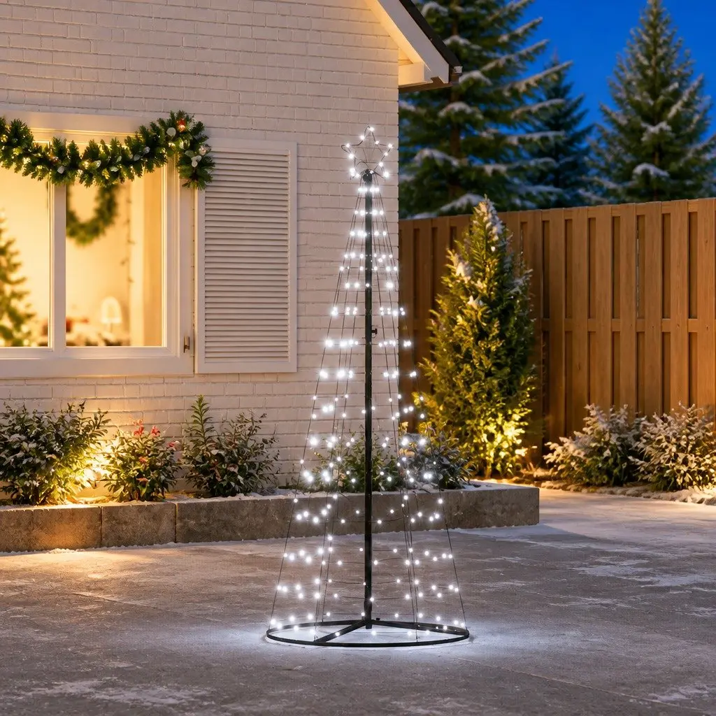 LED Christmas Tree 180cm with 200 Cold White Lights