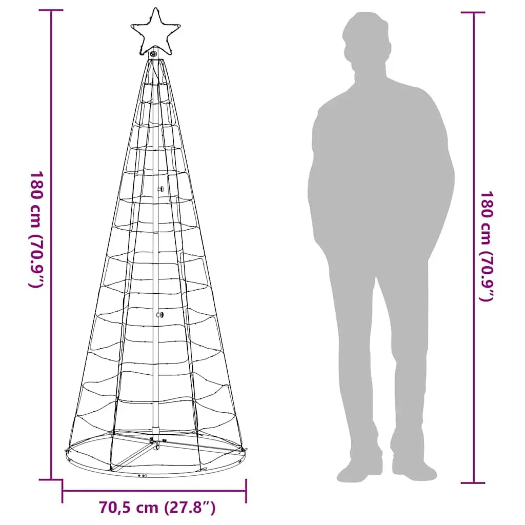 LED Christmas Tree 180cm with 200 Cold White Lights