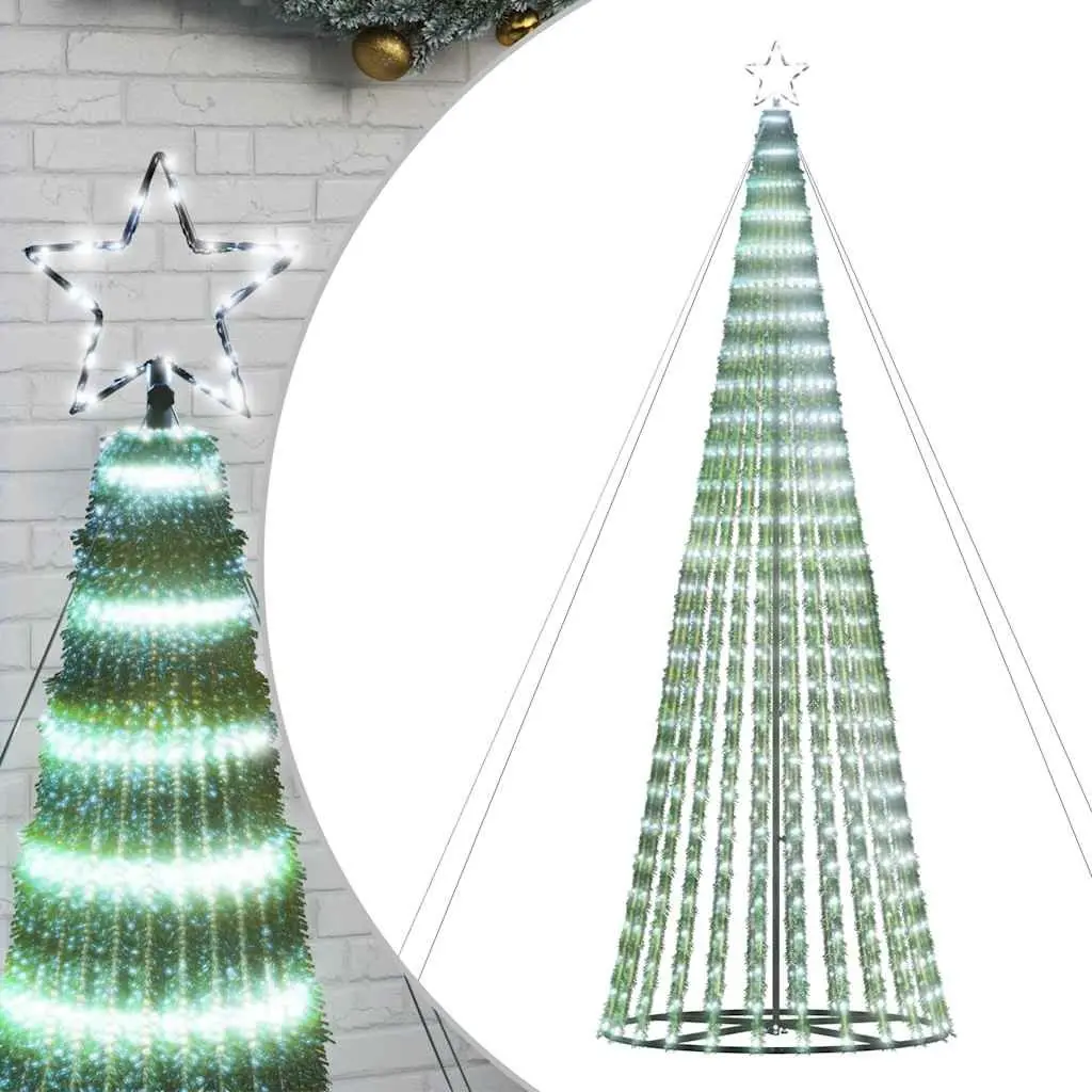 LED Christmas Tree 400cm with 1028 Cold White Lights