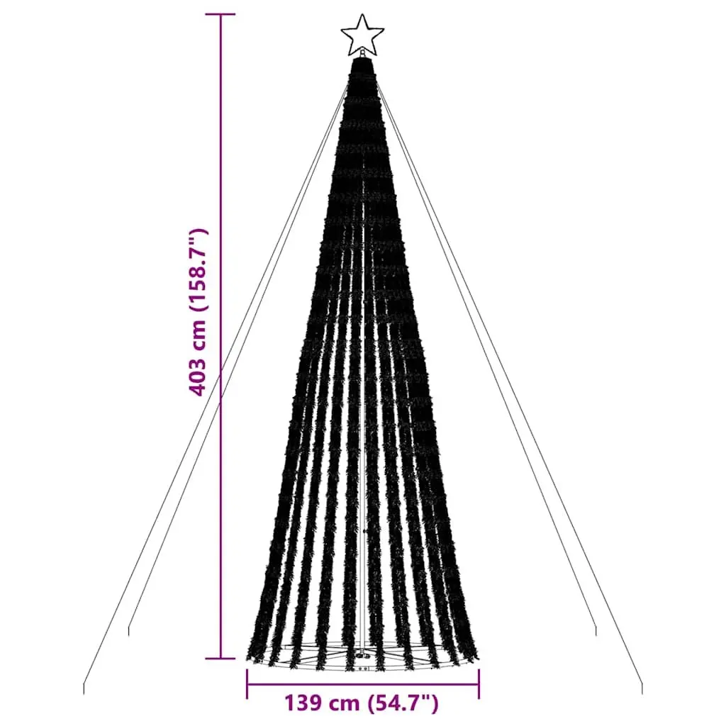 LED Christmas Tree 400cm with 1028 Cold White Lights