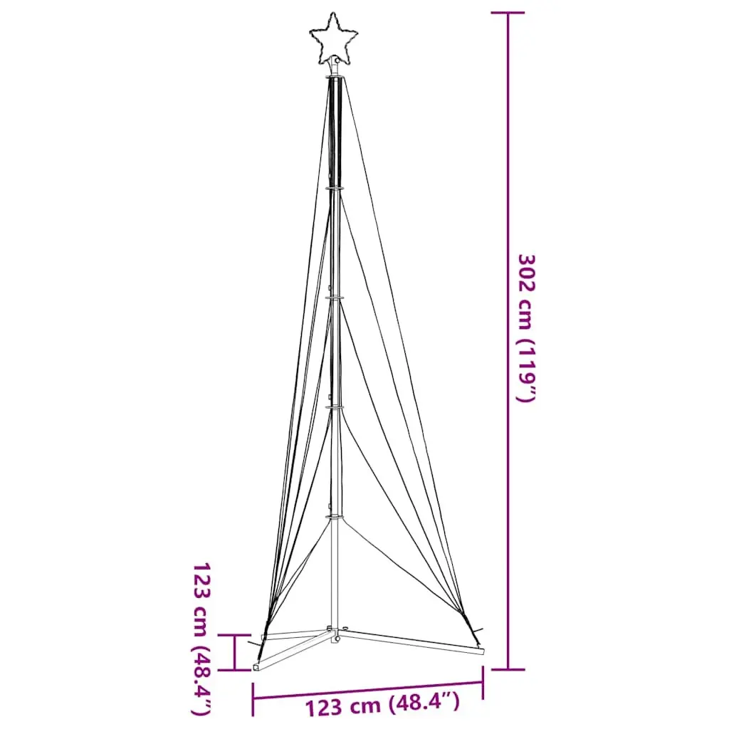 LED Christmas Tree with 525 Warm White Lights