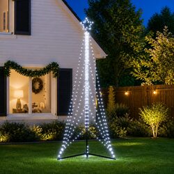 Cold White LED Christmas Tree with 525 Lights - 302cm