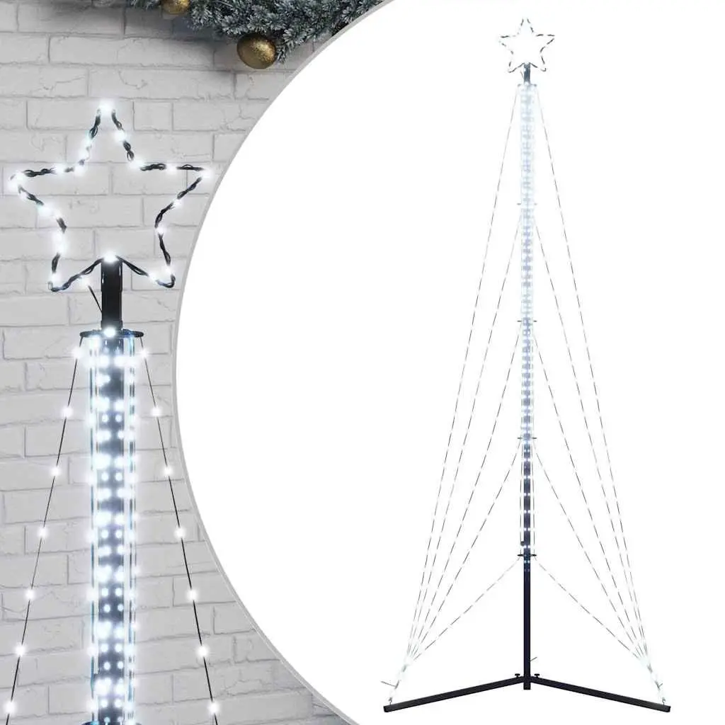 LED Christmas Tree Cold White 302cm with 525 Lights Indoor Outdoor Holiday Decoration