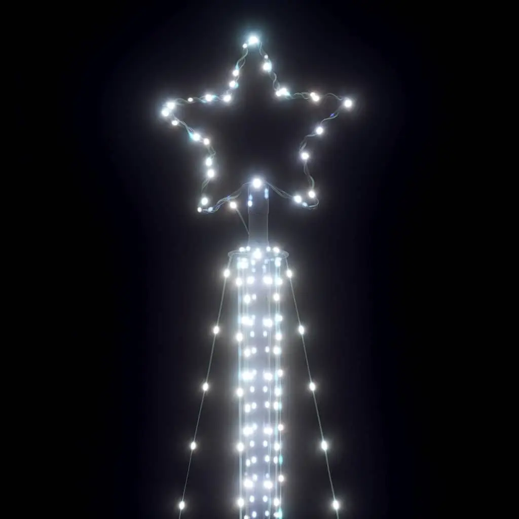 LED Christmas Tree Cold White 302cm with 525 Lights Indoor Outdoor Holiday Decoration