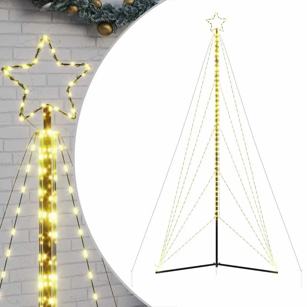 LED Christmas Tree with 615 Warm White Lights