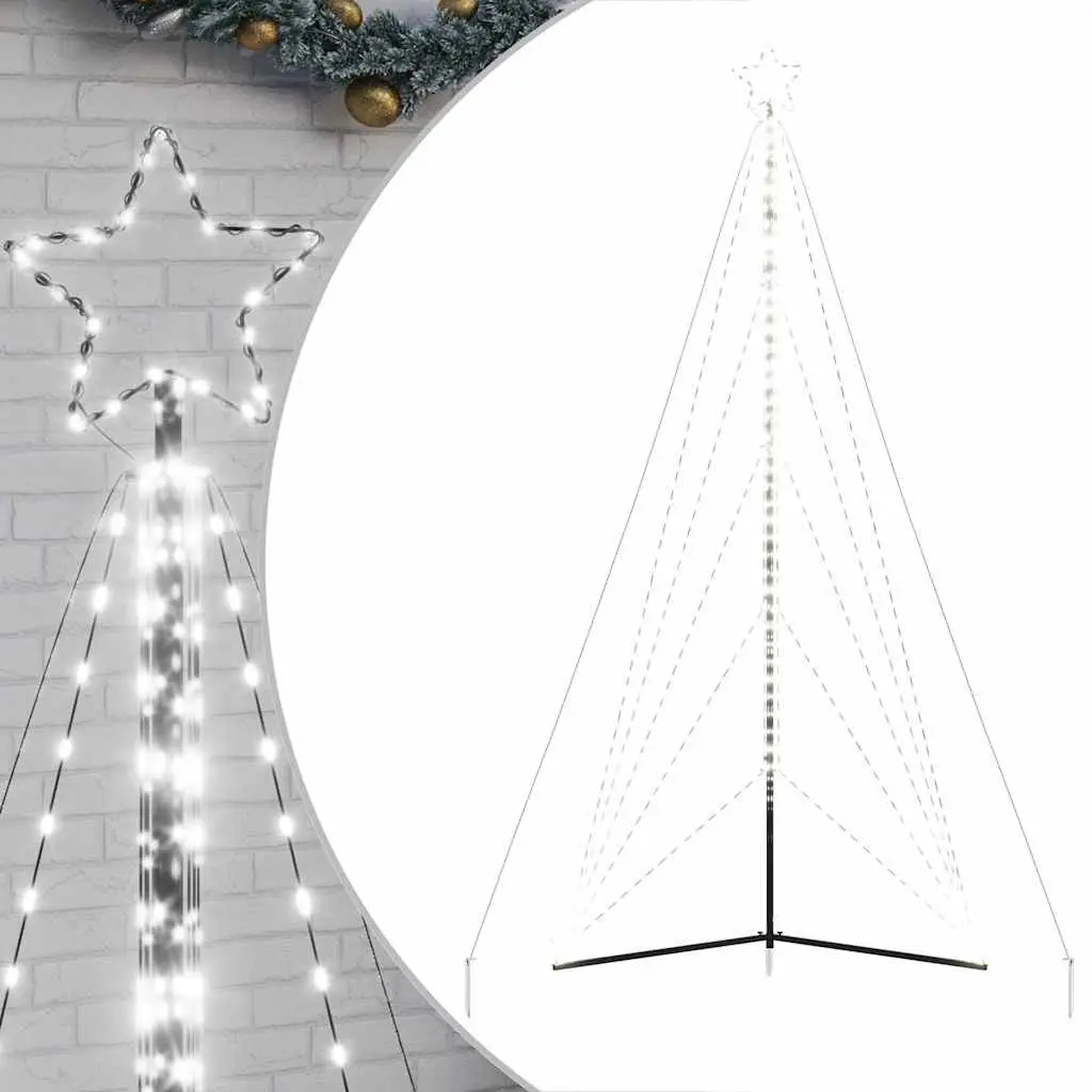 LED Christmas Tree with 615 Cold White Lights