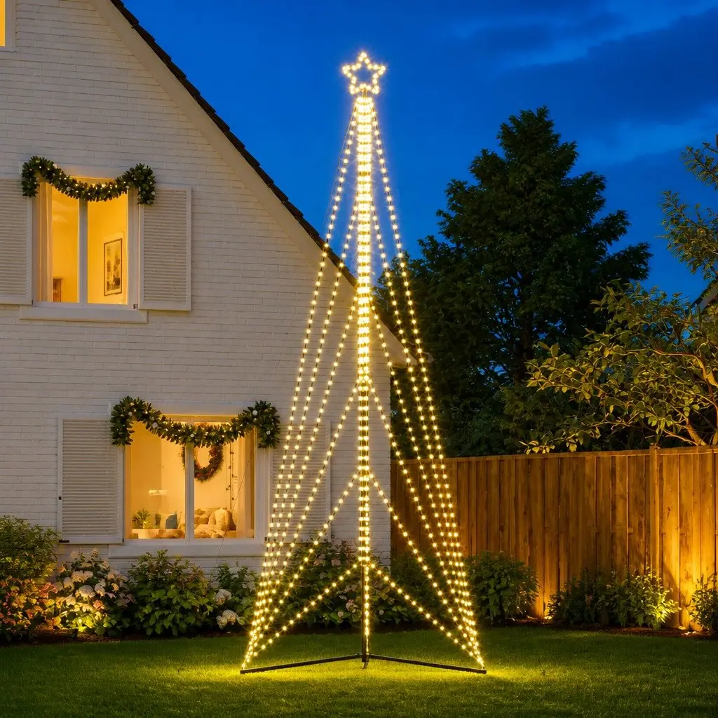 LED Christmas Tree with 861 Warm White Lights