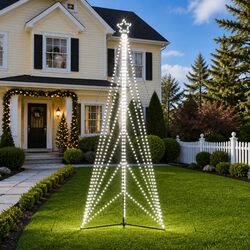 Premium LED Christmas Tree with 861 Cold White Lights