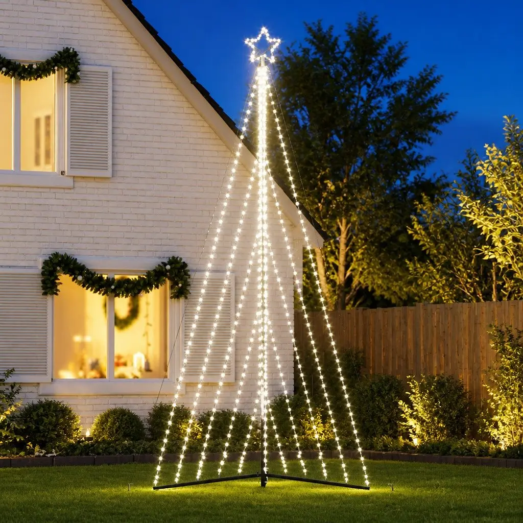 570 Cold White LED Christmas Tree with 8 Effects