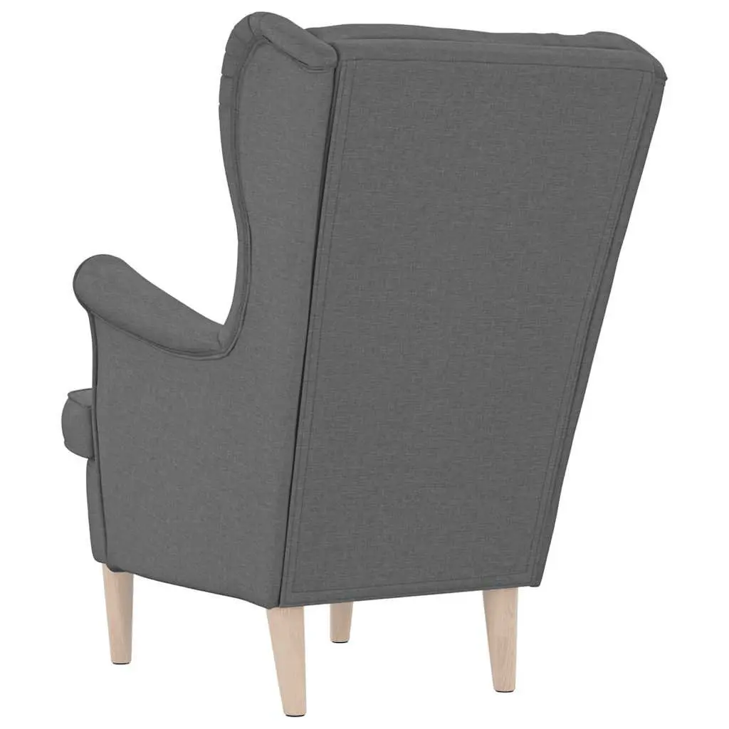 Armchair Polyester Fabric 74W x 84D x 100H cm Dark Grey