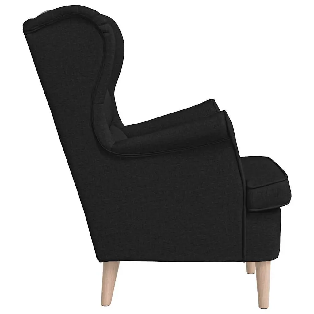 Armchair Black Comfortable Lounge Chair Living Room Bedroom Relaxation Seating