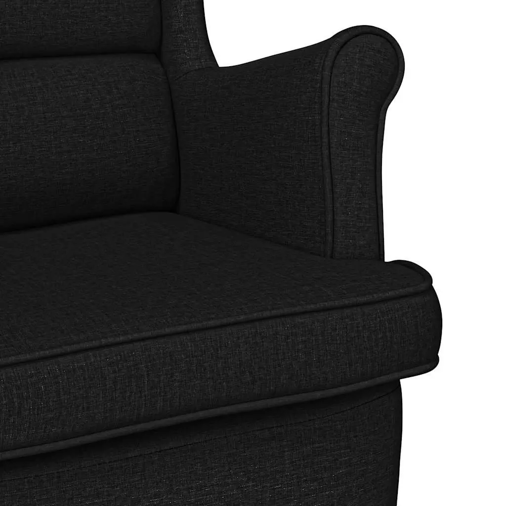 Armchair Black Comfortable Lounge Chair Living Room Bedroom Relaxation Seating