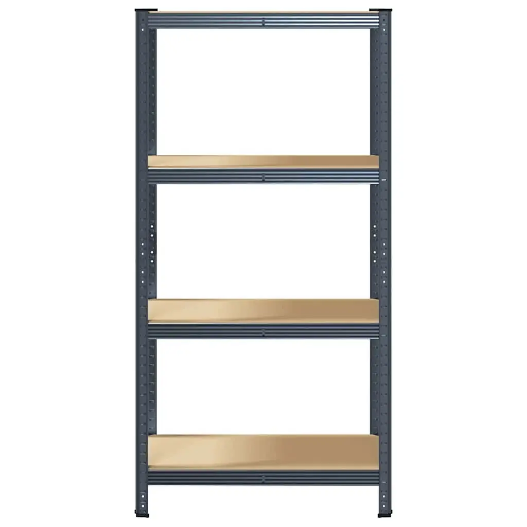 4-Layer Anthracite Storage Shelf with Steel Frame