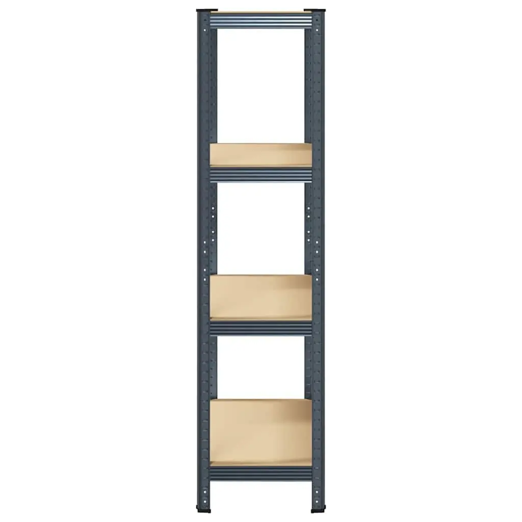 4-Layer Anthracite Storage Shelf with Steel Frame