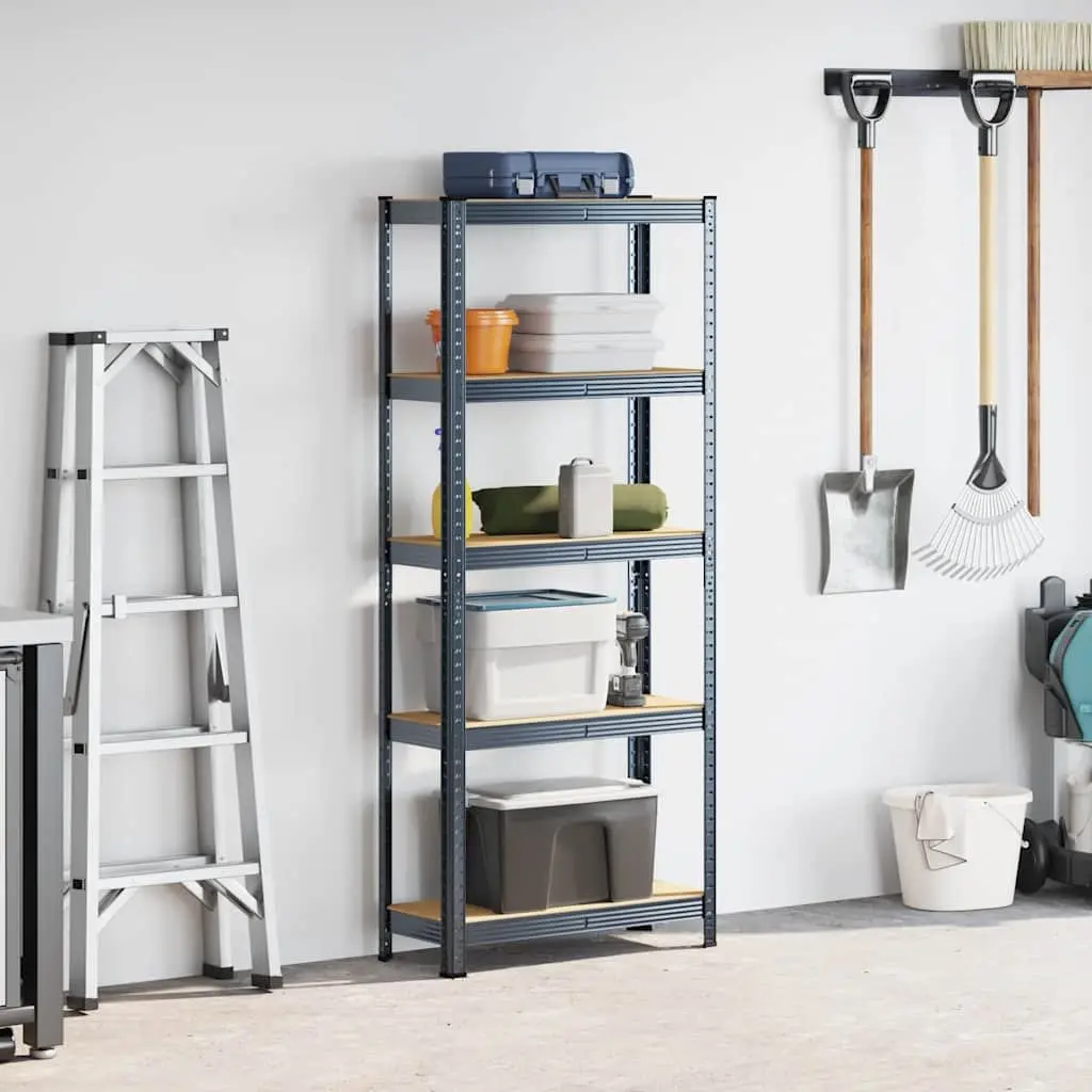 5-Layer Steel Frame Storage Shelf in Anthracite