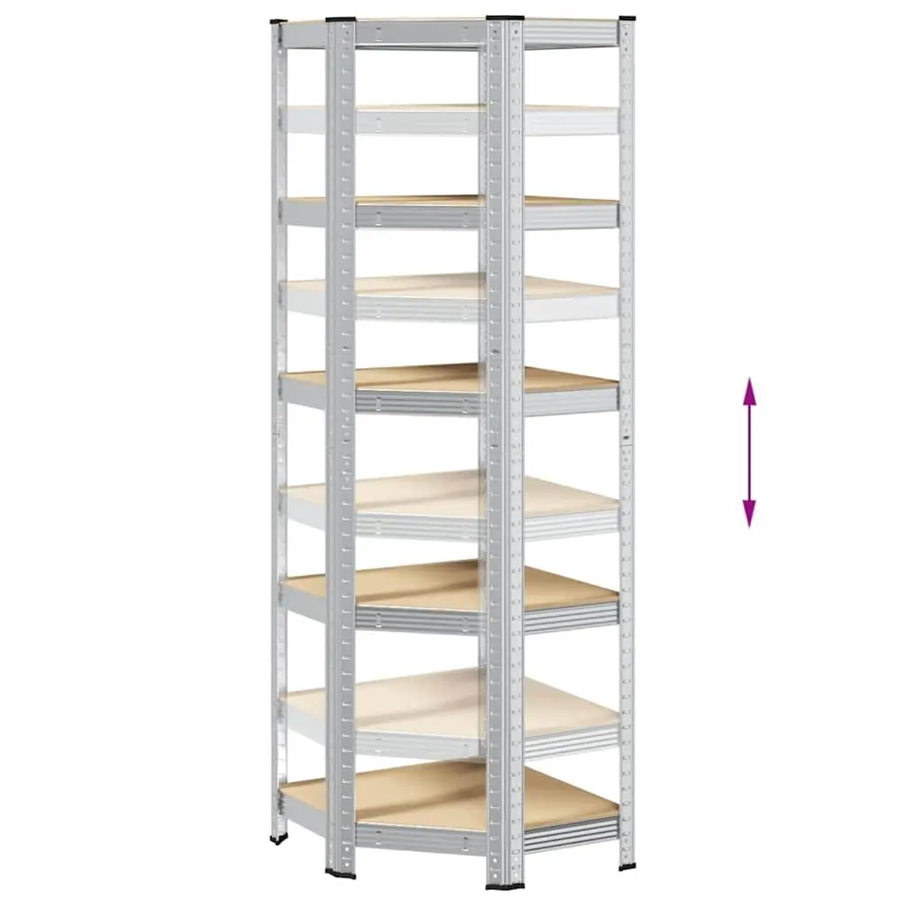 5-Layer Corner Shelf Rack with Steel Frame
